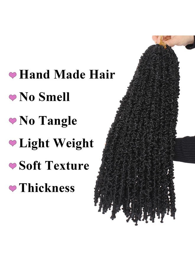 Leeven 24 Inch Butterfly Locs Crochet Hair 6 Packs Distressed Faux Locs Crcoeht Hair 1B# Pre-twsied Synthetic Fluffy Goddess Butterfly Soft Locs Crochet Braids Hair Extensions - Image 3