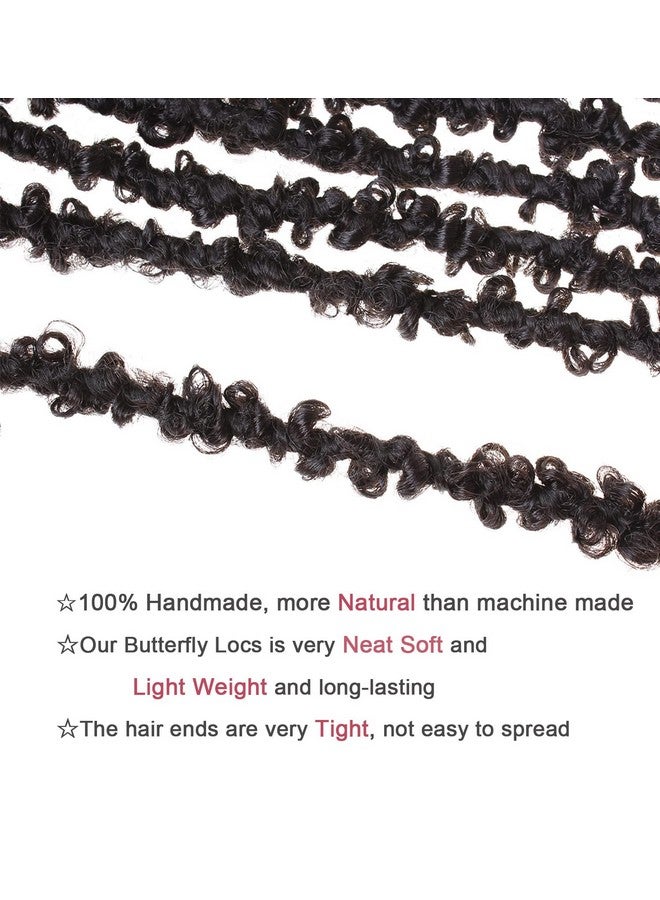 Leeven 24 Inch Butterfly Locs Crochet Hair 6 Packs Distressed Faux Locs Crcoeht Hair 1B# Pre-twsied Synthetic Fluffy Goddess Butterfly Soft Locs Crochet Braids Hair Extensions - Image 5