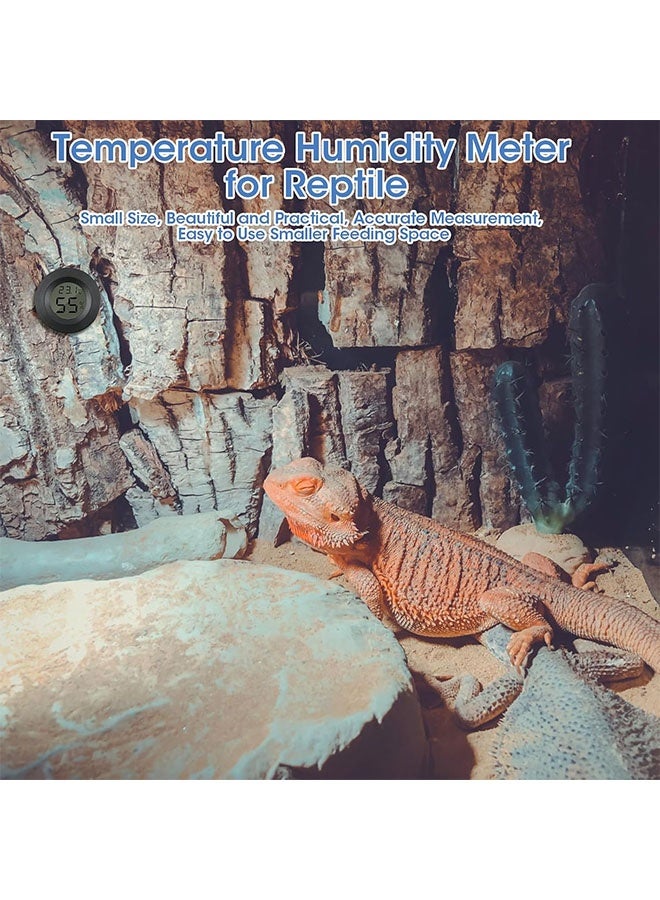 Reptile Thermometer Hygrometer, Digital hygrometer thermometer Gauge for Incubators Breeding Boxes Terrariums Hygrometer, Switchable Celsius/Fahrenheit Black - Image 5