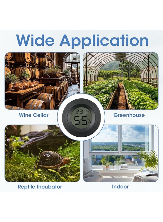 Reptile Thermometer Hygrometer, Digital hygrometer thermometer Gauge for Incubators Breeding Boxes Terrariums Hygrometer, Switchable Celsius/Fahrenheit Black - Image 4