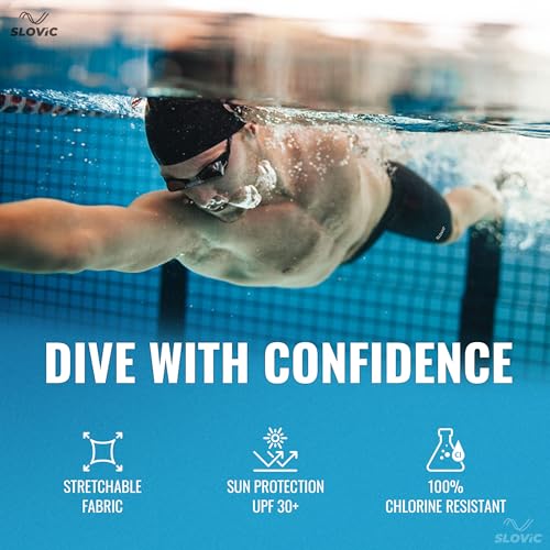 SLOVIC Swimming Shorts for Men | Swimming Costume | Trunk, Boys Swim Suit, Easy Adjustable, Breathable, Quick Drying Shorts for Swimming, Running Sports | Medium - Image 4