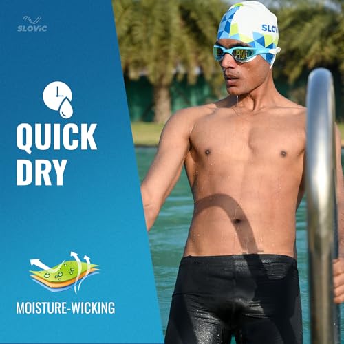 SLOVIC Swimming Shorts for Men | Swimming Costume | Trunk, Boys Swim Suit, Easy Adjustable, Breathable, Quick Drying Shorts for Swimming, Running Sports | Medium - Image 3