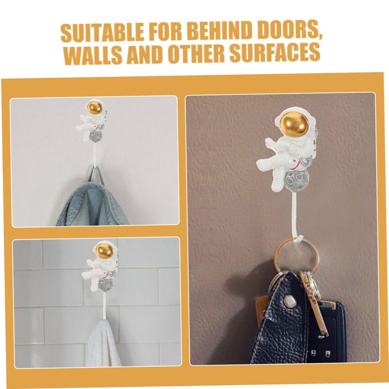Self Adhesive Astronaut Resin Wall Hooks for Towel Robe Hat Home Bathroom Organization - Image 4
