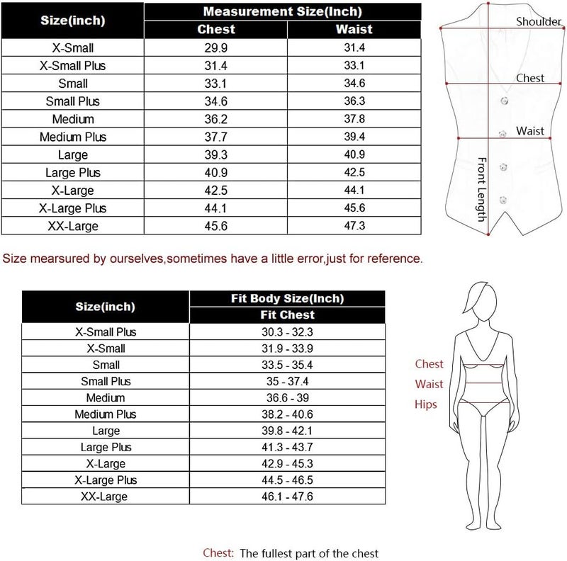 V VOCNI Women's Fully Lined 4 Button V-Neck Dressy Suit Vest Waistcoat - Black, Size S - Image 5