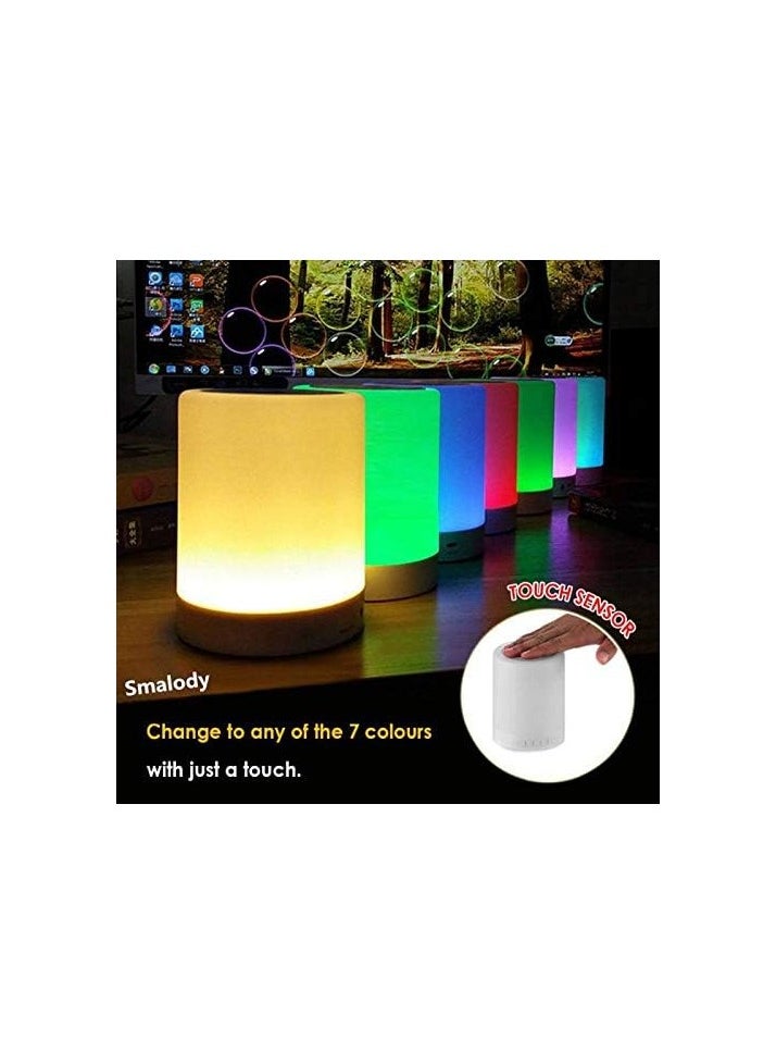 Portable Bluetooth Speaker with Dimmable Warm Night Light – Multi-Color Mood Lamp – Perfect for Bedside