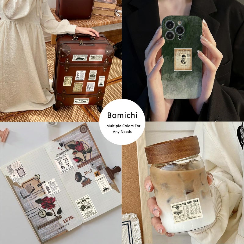 Bomichi Vintage Stickers for Scrapbooking, Retro Newspaper Stickers for Journaling, Decorative Stickers Aesthetic Vinyl Stickers for Junk Journal Diaries Collage DIY Crafts - Image 4