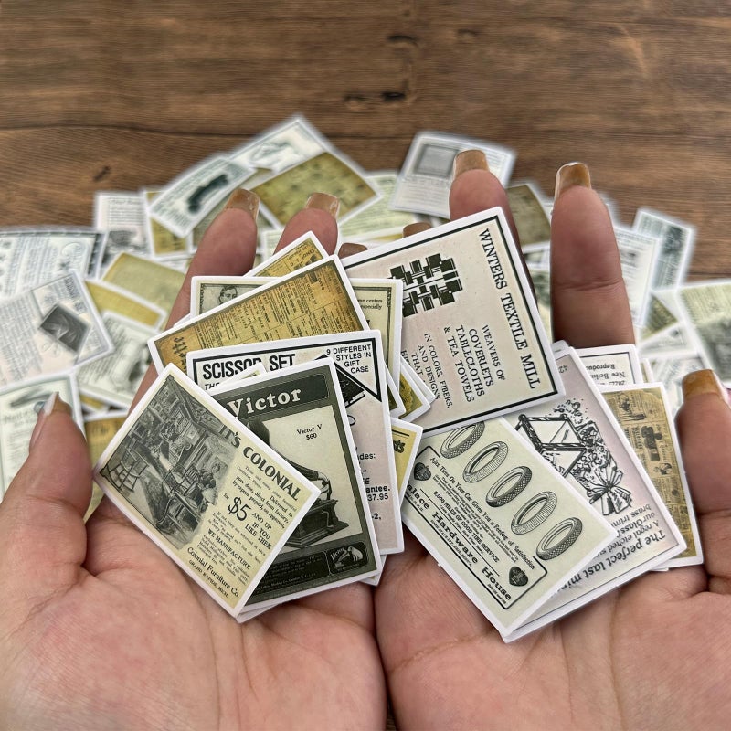 Bomichi Vintage Stickers for Scrapbooking, Retro Newspaper Stickers for Journaling, Decorative Stickers Aesthetic Vinyl Stickers for Junk Journal Diaries Collage DIY Crafts - Image 5