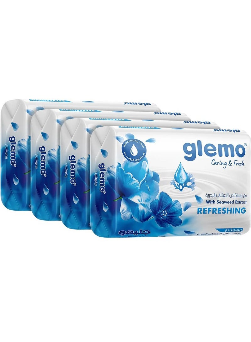 Four Pieces Of Moisturizing Soap With Seaweed Extract Refreshing 4x120 g