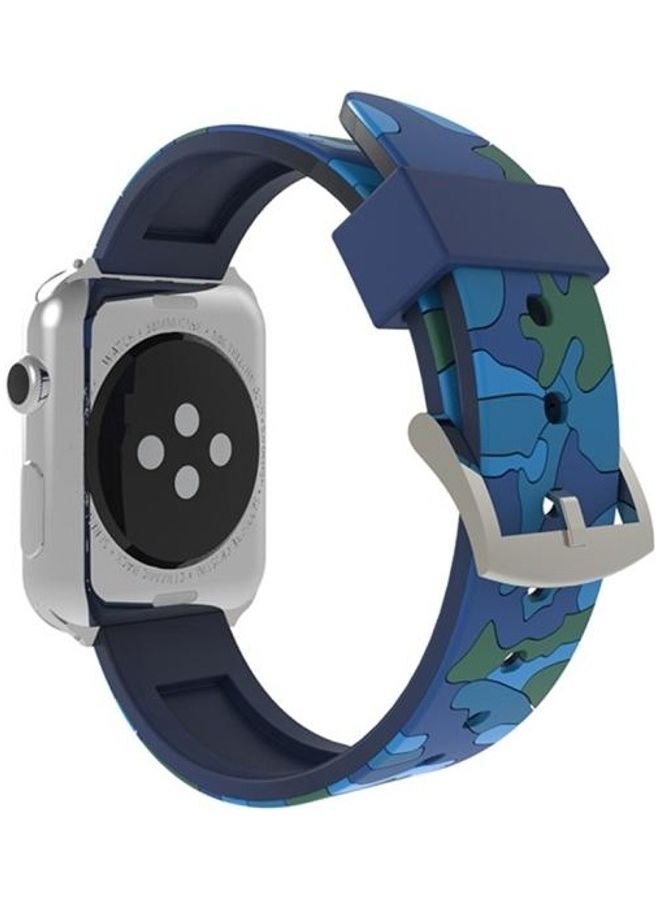 NIBEMINENT Ethnic Replacement Watchband For Apple Watch 1/2/3 42mm Blue - Image 4