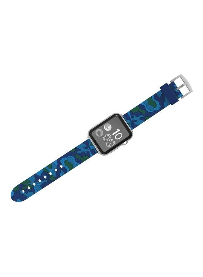 NIBEMINENT Ethnic Replacement Watchband For Apple Watch 1/2/3 42mm Blue - Image 5