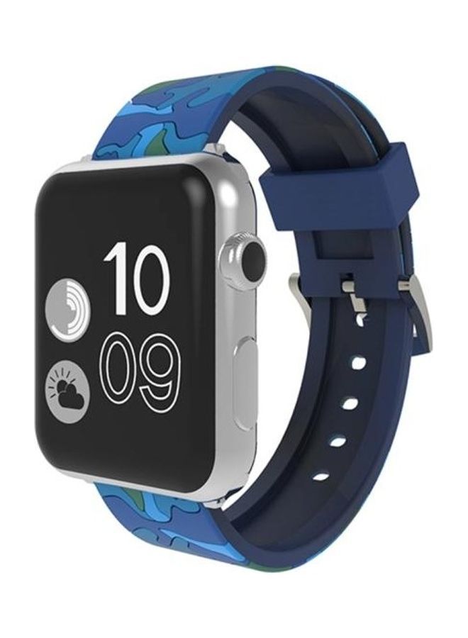 NIBEMINENT Ethnic Replacement Watchband For Apple Watch 1/2/3 42mm Blue - Image 3