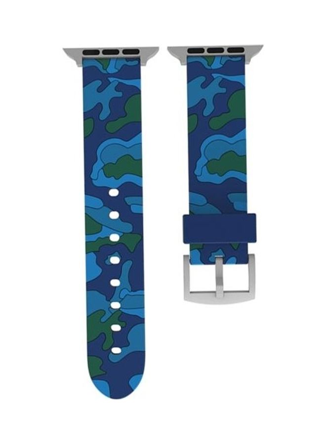 NIBEMINENT Ethnic Replacement Watchband For Apple Watch 1/2/3 42mm Blue - Image 2