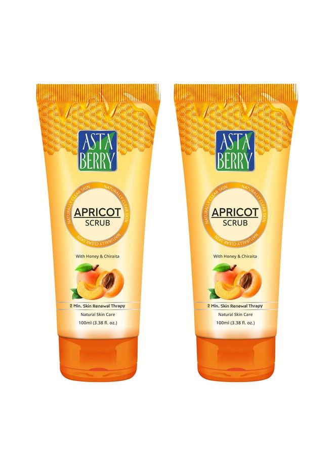 Astaberry Apricot Scrub With Honey & Chiraita; Dermatologist Formulated; All Skin Types; 2 Minute Skin Renewal Therapy; Naturally Soft & Glowing Skin; Remove Dead Epithelial Cells; 100 Ml (Pack Of 2) - Image 2
