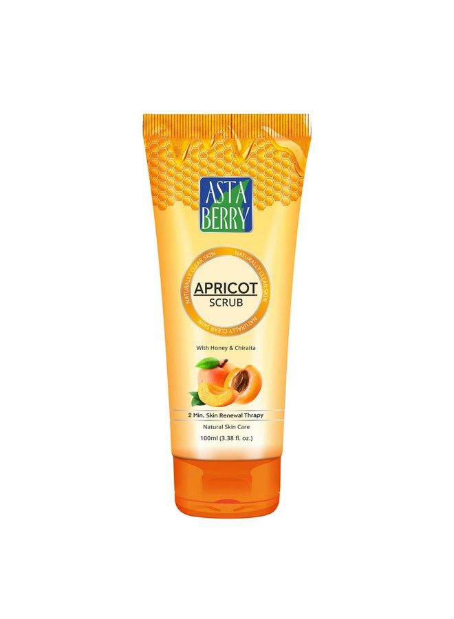 Astaberry Apricot Scrub With Honey & Chiraita; Dermatologist Formulated; All Skin Types; 2 Minute Skin Renewal Therapy; Naturally Soft & Glowing Skin; Remove Dead Epithelial Cells; 100 Ml (Pack Of 2) - Image 3