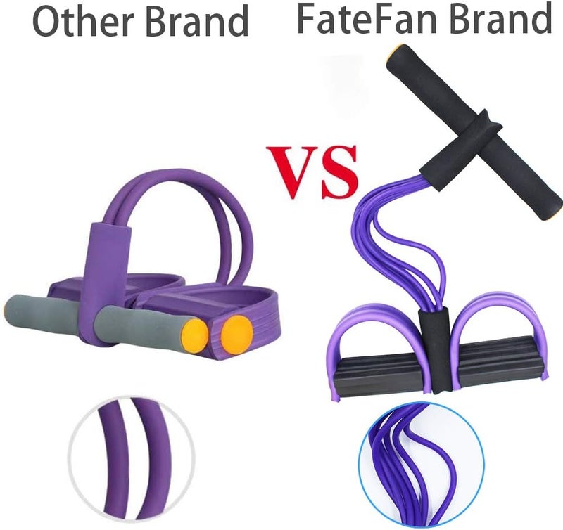 FateFan Multifunction Tension Rope, 6-Tube Elastic Yoga Pedal Puller Resistance Band, Natural Latex Tension Rope Fitness Equipment, for Abdomen/Waist/Arm/Leg Stretching Slimming Training - Image 2
