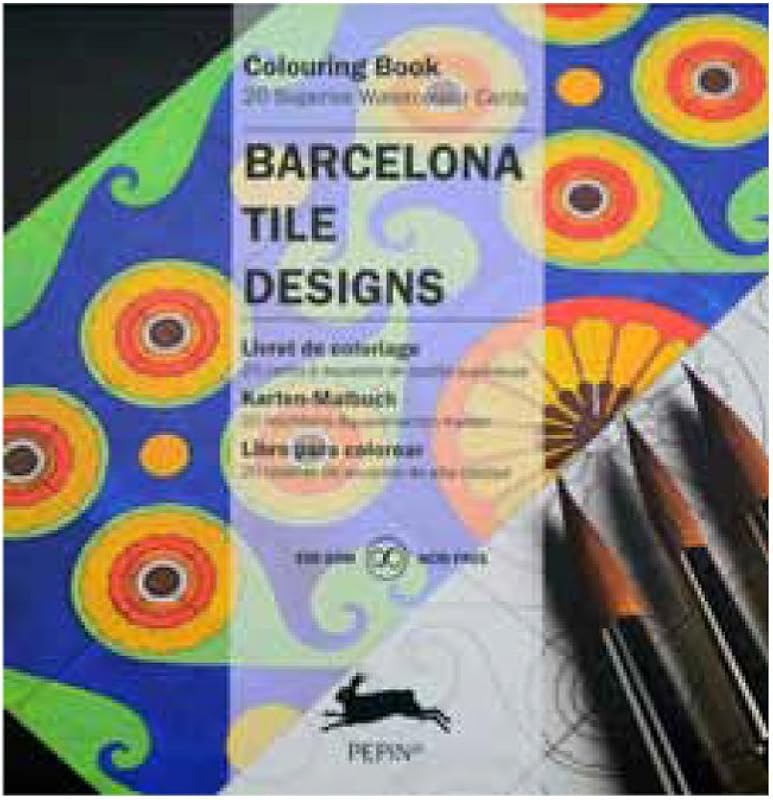 Barcelona Tile Designs: Colouring Card Book