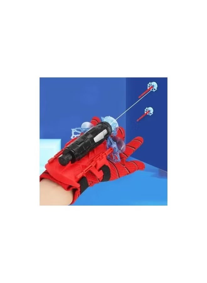 SPIDERMAN Spider-Man Mask & Web Shooter Toy Set – Red Mask with Web Pattern, Glove & Suction Cup Projectiles – Durable Roleplay Kit for Kids – Safe, Fun & Creative Gift for Marvel Fans - Image 3