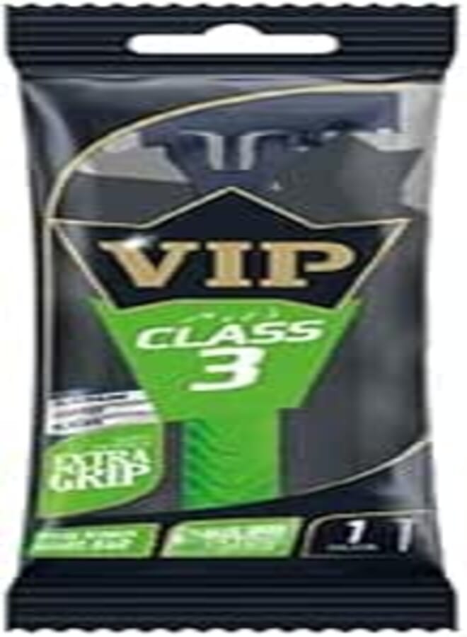 VIP CLASS 3 Extra Grip Razor for Men, 1 unit