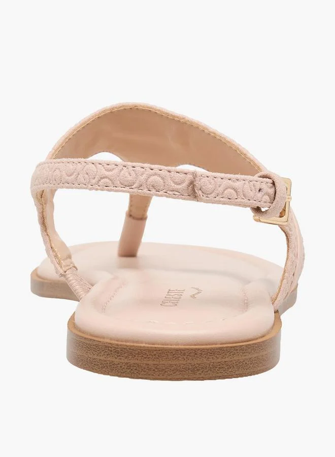 Celeste PINK Women Buckle Closure Thong Sandals for Women | Best Price UAE