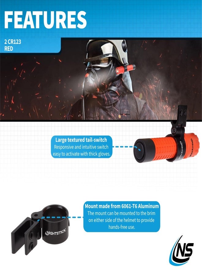 Nightstick FDL-300R-K01 Helmet Light Kits and Mounts, Red - Image 3