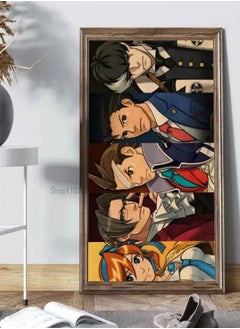 (Assembly frame) Anime a-ace Attorney Retro Poster Paper Print Home Living Room Bedroom Entrance Bar Cafe Art Painting Decoration