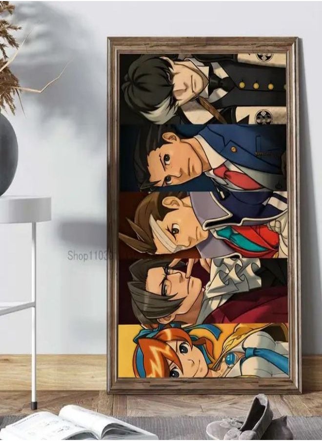 Generic - (Assembly frame) Anime a-ace Attorney Retro Poster Paper Print Home Living Room Bedroom Entrance Bar Cafe Art Painting Decoration - Image 1