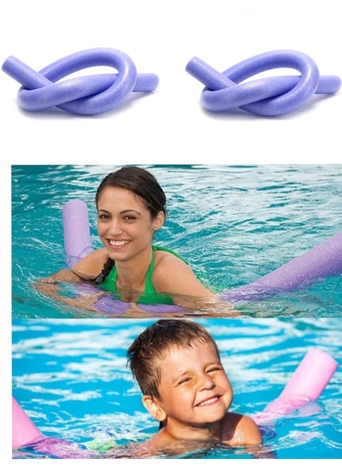 Bundle of 2 Purple Swimming Pool Noodles - Perfect Swimming Tool For aquatic Workouts, For beginners and trainers