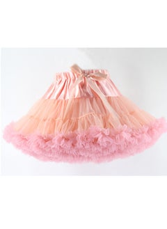 Generic Children's Fluffy Skirt Half Skirt Princess Skirt Peach Red Watermelon Red 