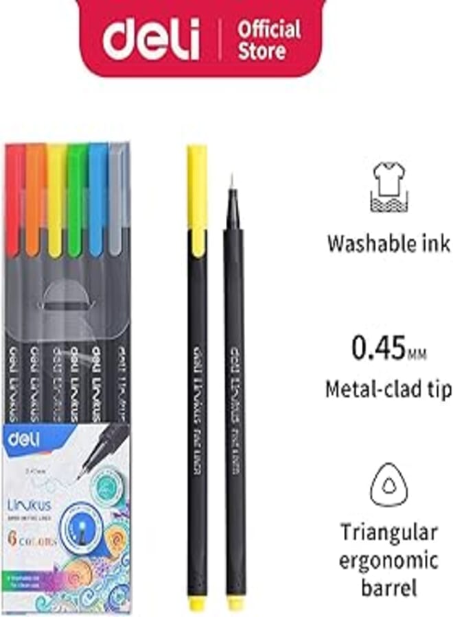 Deli q900-12 fine liner, 0.45 mm - 12 colors, Multicolors