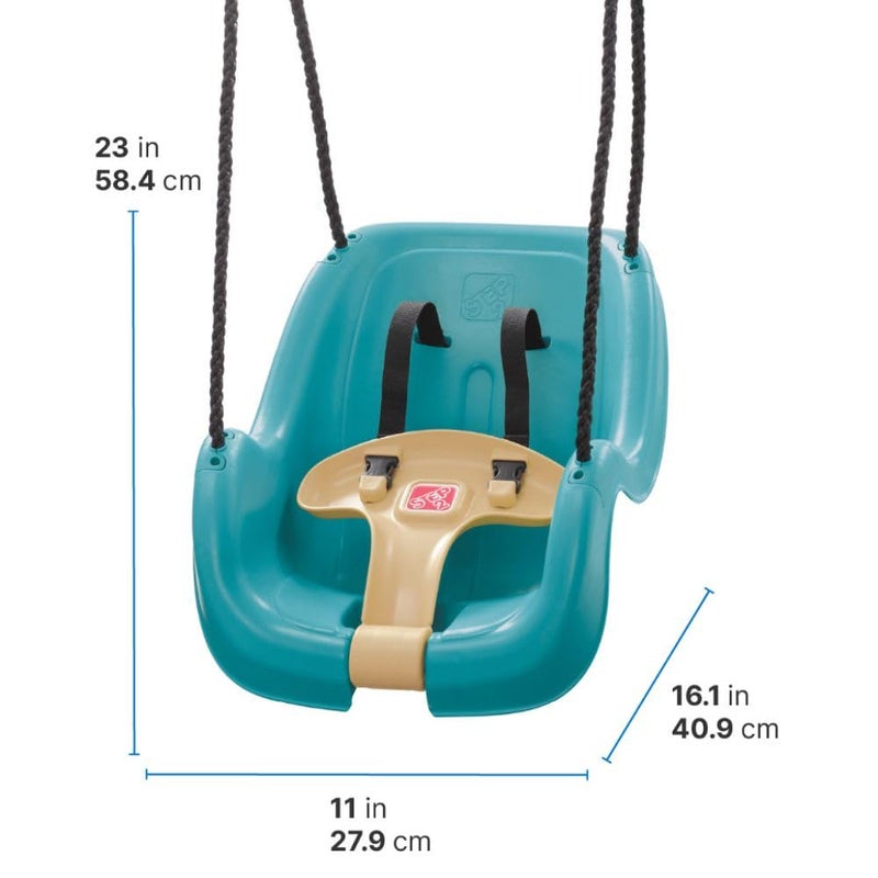 Step2 Infant to Toddler Swing, Baby Outdoor Swing, Backyard Bucket Style Swing Seat, Secure Harness, Outside Weather-Resistant Rope, Attach to Playset, For Toddlers 9 Months -3 Years Old - Image 3