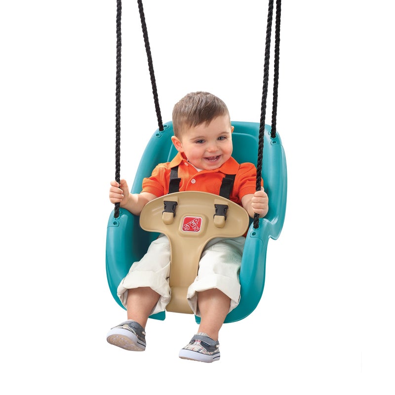 Step2 Infant to Toddler Swing, Baby Outdoor Swing, Backyard Bucket Style Swing Seat, Secure Harness, Outside Weather-Resistant Rope, Attach to Playset, For Toddlers 9 Months -3 Years Old - Image 1