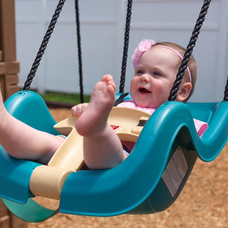 Step2 Infant to Toddler Swing, Baby Outdoor Swing, Backyard Bucket Style Swing Seat, Secure Harness, Outside Weather-Resistant Rope, Attach to Playset, For Toddlers 9 Months -3 Years Old - Image 5