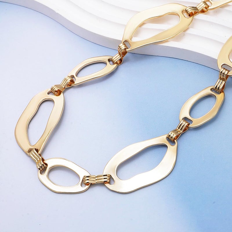Suyi Waist Chain for Women Ladies Chunky Chain Belt for Dresses 105CM Gold 2 - Image 4