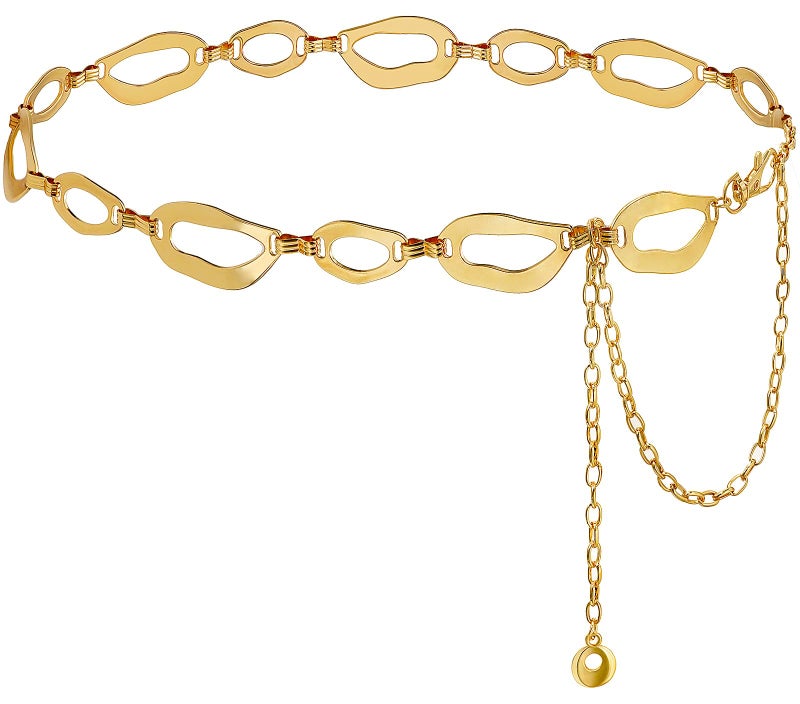 Suyi Waist Chain for Women Ladies Chunky Chain Belt for Dresses 105CM Gold 2 - Image 1