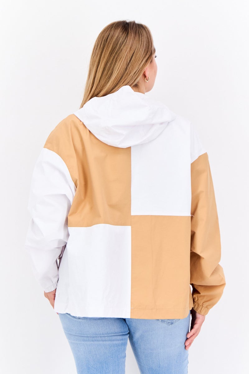 Lyle & Scott Women Colorblock Windbreaker Jacket, White  - Image 3