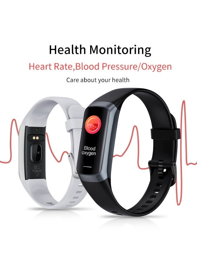 LIGE AMOLED Color Screen Sport Fitness Tracker Bracelet for Men Waterproof  Lightweight Smart Band Body Temperature Heart Rate Monitor Exercise Tracking Black - Image 4