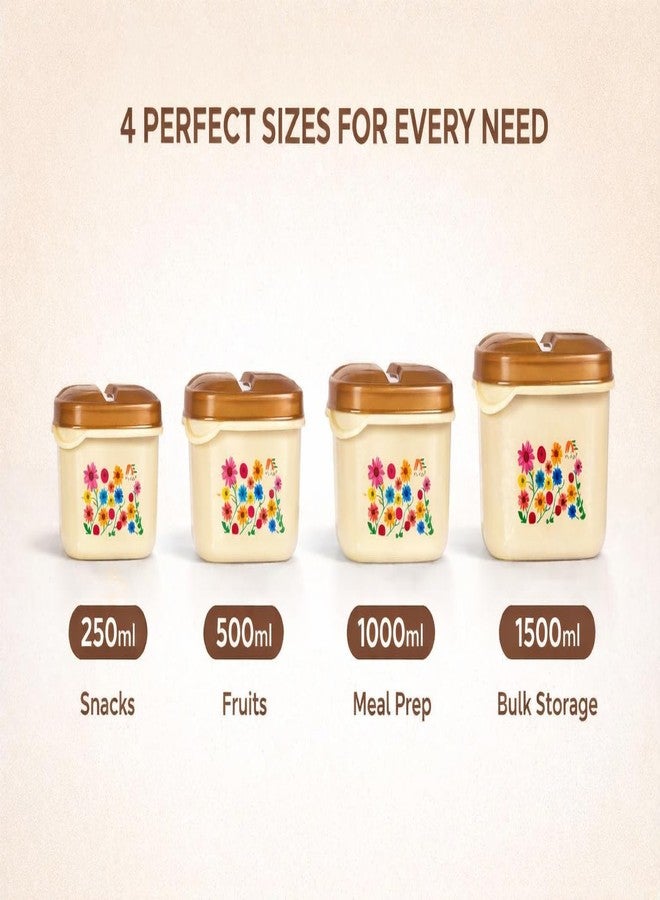 J.V Enterprise Food Storage Containers Set with Lids, Airtight Kitchen Storage Boxes for Meal Prep Snacks Fruits, Leak Resistant Plastic Containers for Fridge Freezer Microwave Use - Image 2
