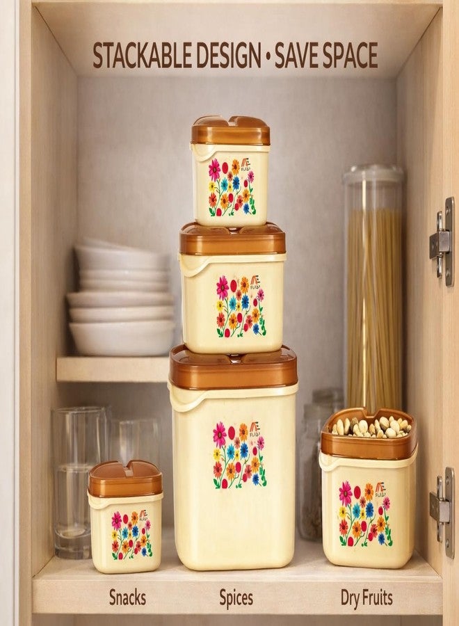 J.V Enterprise Food Storage Containers Set with Lids, Airtight Kitchen Storage Boxes for Meal Prep Snacks Fruits, Leak Resistant Plastic Containers for Fridge Freezer Microwave Use - Image 5