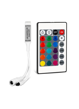 RGBZONE Mini 4 PIN LED Controller 24 Keys IR Wireless Remote Control DC 5V24V RGB LED Light Strips Controller for SMD 3528 5050 5630 Light Strips - pzsku/Z070CD5C422C2F254FE9CZ/45/1749490800/dc2ffd2c-a843-4159-9f83-8017b693f873