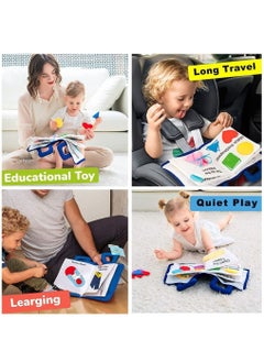 Y&D Montessori Activity Quiet Book - Travel Toy Cloth for Toddlers 10 Topics Activities Early Learning How to Basic Life Skills Toddlers, Interactive Busy Boys and Girls(Blue)  - Image 3