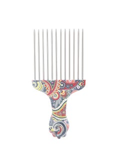 Ymiko Curling Combs Forhair Pick Afro Pick For Hair Pick Comb Afro Stainless Steel Detangle Hair Pick Comb For Curly Hair Styling Hair Pick(Waist Flower K4)  - Image 1