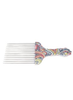 Ymiko Curling Combs Forhair Pick Afro Pick For Hair Pick Comb Afro Stainless Steel Detangle Hair Pick Comb For Curly Hair Styling Hair Pick(Waist Flower K4)  - Image 3