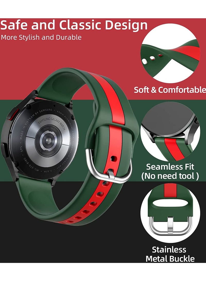 Y&D Band Compatible with Samsung Galaxy Watch 5 Band/Galaxy Pro for Women Men, 20mm Soft Silicone Active 2 Bands/Galaxy 3 Band. - Image 2