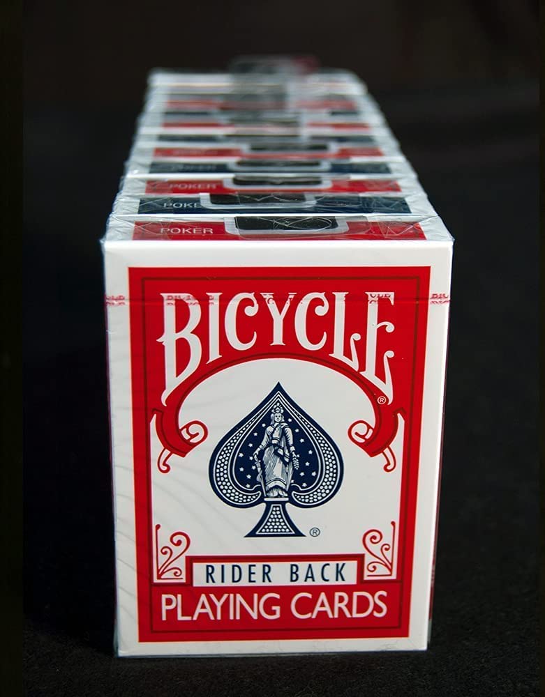 Bicycle Rider Back Standard Index Playing Cards, 12 Pack Bulk Set, Classic Poker Size Decks of Cards for Poker, Blackjack, Rummy, and Family Card Games, Red & Blue Backs - Image 4