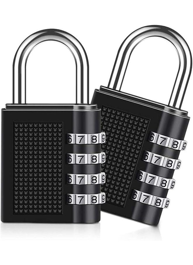 Rustproof Portable Combination Padlock, 4 Digit Combination Lock, Padlock for School Gym Lockers, File Cabinets, Tool Boxes, Employee Lockers, Fences, Latches, Parking Locks, Boxes, etc. 2 Pack ,Black - pzsku/Z070D19D519129CD12251Z/45/_/1704184976/d6ce804b-0a23-4139-bcc7-b38984845849