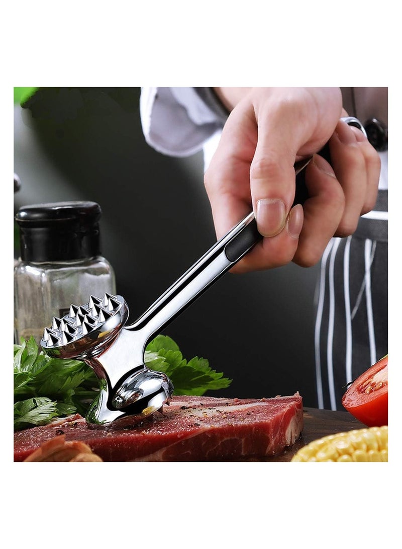 Serrated Meat Hammer  Guaranteed Stainless Material, Makes Meat Tender and Enhances Flavor, Non-Stick Surface, Convenient to Clean and Store Generic - Image 3