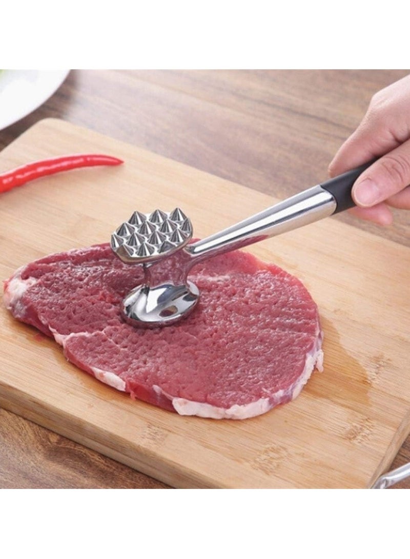 Serrated Meat Hammer  Guaranteed Stainless Material, Makes Meat Tender and Enhances Flavor, Non-Stick Surface, Convenient to Clean and Store Generic - Image 4