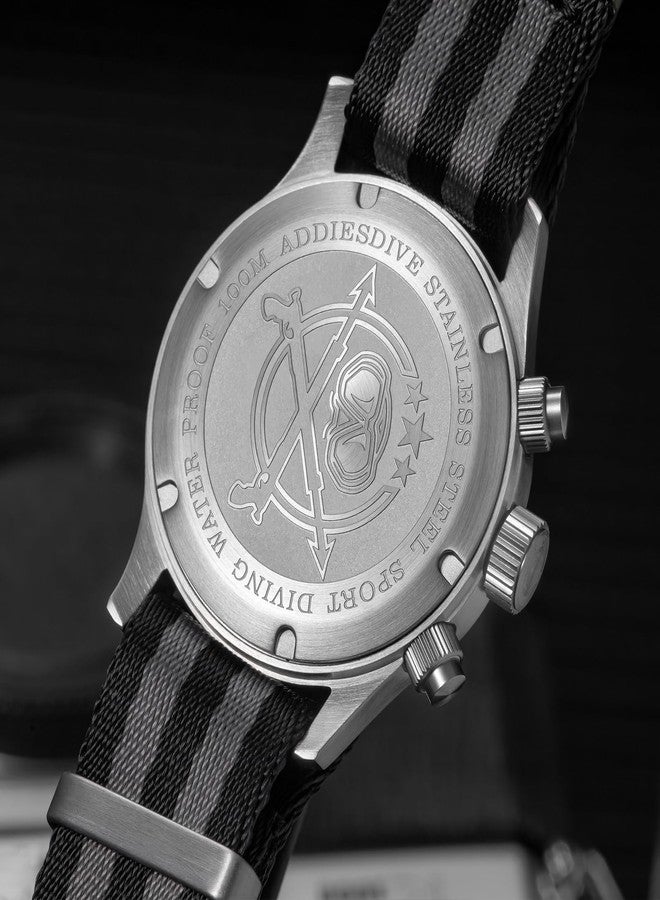 ADDIESDIVE Chronograph Watches for Men Women Synthetic Sapphire 100 M Waterproof Quartz Analog BGW9 Luminous Black and White Panda Watch - Image 4