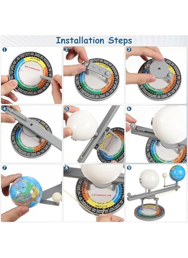 Sun, Earth & Moon Orbital Model, Sun Earth Moon Orbital Planetarium Model, Solar System Space Toy for Boys & Girls, Educational Planetarium Project Kit  - Image 4
