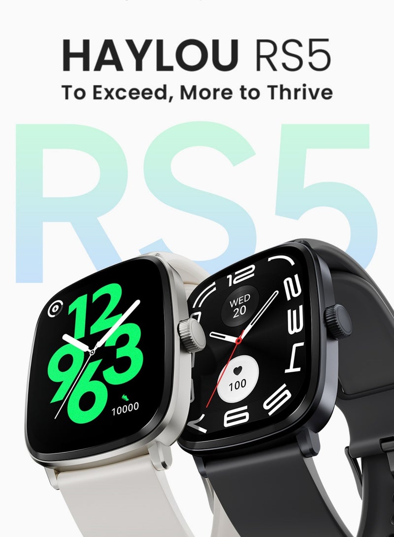 هايلو ساعة ذكية 300 مللي أمبير RS5 2.01 بوصة AMOLED HD مع 150 وضعًا للتمرين بلوتوث ومكالمات رياضية ومساعد صوتي وسكر الدم Smartwatch - Image 3